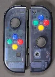 Custom Nintendo Switch Joy Con Controller! Clear Navy Blue Joy Cons!