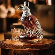 Eagle Whiskey Bottle, Whiskey Eagle Glass Decanter, Funny Whiskey Bottle for Men, Dad, Husband Perfect Whiskey Decanter Set for Home Bar Decoration