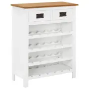 NNEVL Wine Cabinet 72x32x90 cm Solid Oak Wood