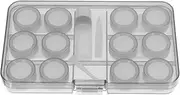 Minkissy Contact-Lens Case Portable Lens Travel Kit with Tweezer Solution Bottle Compact Soak Storage Kit for Outdoor Daily Use Grey