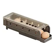 Rolling Egg Tray, Automatic Rolling Fridge Egg Organizer, Holds 14 Eggs, Stackable Egg Dispenser With Slide, Automatic Rolling Egg Container, For Refrigerator, Kitchen, And Dining Table