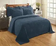 Better Trends Jullian Collection is Super Soft and Light Weight in Bold Stripes Design 100% Cotton Tufted Unique Luxurious Machine Washable Tumble Dry, King Bedspread, Teal