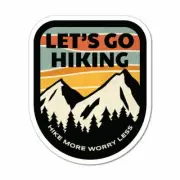 Lets Go Hiking Sticker Decal Hike More Worry Less Vintage