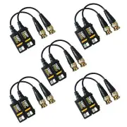 5 Pairs 5MP Passive HD BNC Video Balun Transceiver Transmitter AHDTVICVICVBS