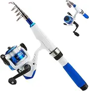Lmyit Fishing Poles and Reels Combo - Small Baitcasting Rod Combos,Portable Fishing Reel Combo Kit, Baitcasting Rod Combos for Saltwater Freshwater