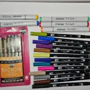 Drawing illustration graphic brush pen bundle copic tombow Sakura micron lot