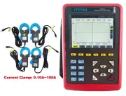 Power Quality Analyzer 3 Phase Power Energy Meter Current Clamp Range 0.10A~100A