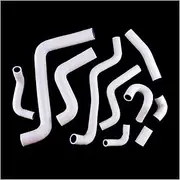 for VW for Golf for Jetta MK3 1.9 for TDI for AFN 110PS 1996 1997 Silicone Radiator Coolant Hose Kit Auto Performance Pipes Car Air Intake(White)