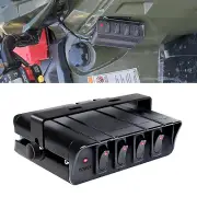 4 Gang Rocker Switch Panel Toggle Controller Box for Truck JEEP Offroad 12V Red