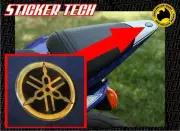 R6 TAIL FAIRING COVER GOLD & BLACK YAMAHA TUNING FORK EMBLEM BADGE STICKER DECAL
