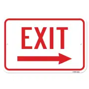 Enter- Exit Signs - Exit With Right Arrow Sign Heavy Gauge Aluminum Parking Sign