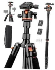 78" DSLR Camera Tripod Monopod, Aluminum Compact Camera Stand Tripod Heavy