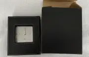 NY KNICKS LEATHER DESK CLOCK IN BOX MSG NBA BASKETBALL NEW YORK BLACK LIMITED