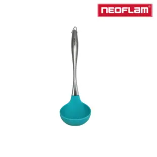 NEOFLAM 樸實不銹鋼柄矽膠湯勺(薄荷色/粉紅色/FIKA/丹麥綠 四色任選)