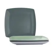 Gibson Home 124277.04 Grayson 4 Piece 10.5 Inch Square Melamine Dinner Plate