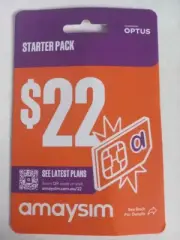 Amaysim $10 and $22 Mobile Starter Packs Prepaid Sim Card