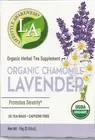 LIFESTYLE AWARENESS ORGANIC Chamomile/Lavender 20 Tea Bags EXP 12/26