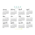 《哈利森之家》2024年明信片年曆/2024年桌曆/2024年單張年曆/素色年曆/北歐風年曆/A5年曆/極簡風年曆