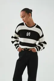 Montage Stripe Logo Knit