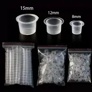 100 Tattoo Ink Cups Plastic Pigment Cosmetic Microblading AU Size Large 15 mm