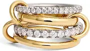 [QQUQQU] Gold Stackable Rings for Women Dainty Stackable 14K Gold Plated Cubic Zirconia Rings Non Tarnish Stackable Gold Knuckle Rings for Women Set Gifts (Size:8)