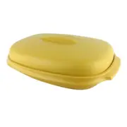 Gold Dish Lid Microwave Serving Food Steamer