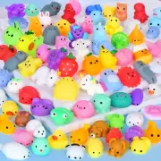 80PCS Mochi Squishy Toys Party Favors Kawaii Mini Squishies Animals Fruit Toy...
