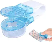 1 Portable Pill Taker, Small Pill Dispenser, Pill Popper for Blister Packs, Portable Pill Box, Portable Pill Puncher, Pill Management for Elderly, Disabled