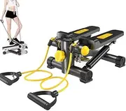 2 In1 Stepper with Electric Ropes, Side Twist Body Sculpture Stepper, mini Weight Loss Hydraulic Loss Thin Legs Plastic