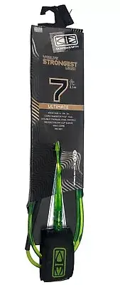 Ocean & Earth Ultimate Big Wave Surfboard Ankle leash 7ft Cord 7mm Color Lime