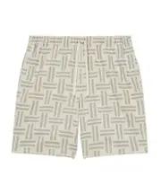 Kenzo Weave Printed Elastic Waist Shorts S,XL,L,M White