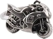 [ODETOJOY] Silver Metal Motorcycle Keychain Cool Designer Keyrings for Men Vintage Bike Toy for Children Key Holder Racks Racking Motorbike Key Chain