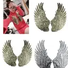 Embroidered iron on patches for clothes Wings design sequins DIY Motif Appliq QO