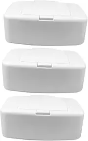 ASAKKURA 3pcs Wipe Dispenser Box Modern Tissue Storage Case for Home Office and Nursery Keeps Wipes Moist and Clean Easy for Organized Use