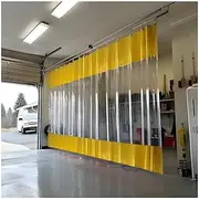 Clear Vinyl Patio Outdoor Industrial Divider Curtain for Warehouse Car Wash 1.8x2.2m/5.9x7.9ft