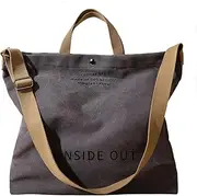 [Huwzder] Women Large Canvas Tote Shoulder Bag Casual Work Bag Crossbody Top Handle Bag Crossbody Handbags