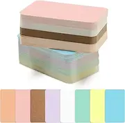 Yitexin 240Pcs Small Blank Paper Message Note Business Cards, 3.5x2'' Mini Index Cards for Gift, 8 Colors Blank Vocabulary Word Flash Study Cards Double Sided, Colored Notecards Unlined