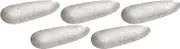 Set of 5 [ZN] Metal Hot Towel Holder Oval Silver [5.7 x 2.6 x 0.7 inches (14.6 x 6.5 x 1.9 cm) | Hot Towel Holder