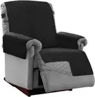 Sofa Shield Recliner Protector 25 X 91" Black Reversible Stain Resistant Quilted