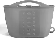 Silicone Microwave Steam Sterilizer Bags for Travel Large Reusable Feeding Bottle Sterilization Pouches Quickly Sterilizes Breast Pump Parts,Pacifiers,Teethers Lightweight and Foldable (Grey-1pcs)
