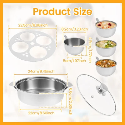 Kitchen Poacher Egg Maker Cooker Versatile Stainless Steel Egg Poacher for qiedh