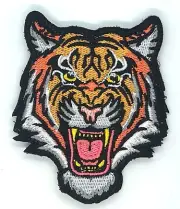 bengal tiger patch hook and loop 3 x 3.25 inch