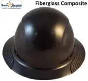 DAX Fiberglass Composite Lift Safety Full Brim Hard Hat - Black