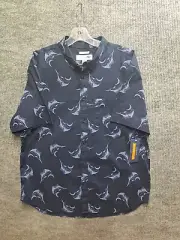 old navy button up shirt xl Blue SwordFish Sailfish SS