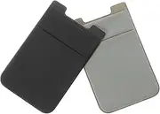 KOMBIUDA 2pcs Smartphone Back Wallet Bag Dual Slots Phone Card Holder Soft Comfortable Slip Design Lightweight Durable Cellphone Holder for Multiple Cards Grey