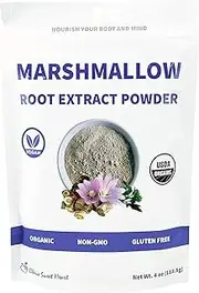 USDA Organic Marshmallow Root Powder, Filler Free, Traditional Used, No GMOs, Vegan Friendly, 4 Ounces
