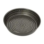 Bakemaster Perfect Crust 23x5cm Carbon Steel Deep Pie Pan Oven Bakeware Black