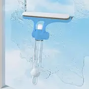 Blue Glass Wiper Glass Wiper Car Wiper Squeegee Shower Squeegee Window Wiper Squeegee Double Sided Glass Cleaning Brush for Wiper Car,Mirror,Glass,Tile,Bathroom,Silicone Squeegee (Blue)