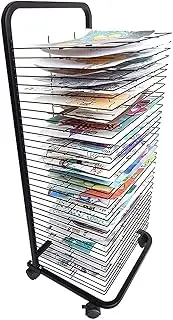 Mobile Classroom Drying Rack,Art Drying Rack 35 Shelves,Metal Art Work Storage Display Rack,Space Saving Rack for Classroom School Art Club and Art Studio