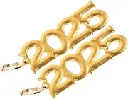 [Hohopeti] 1 Pair New Year Earrings Locket Dangle Earrings New Year's Celebration Earrings Ladies Earrings Festive Earrings Stylish Ring Earrings Glamorous Earrings Alloy Golden